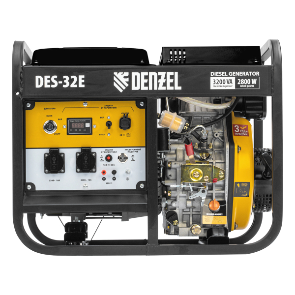 Дизельный генератор DENZEL DES-32E 94412 2-х тактный фото