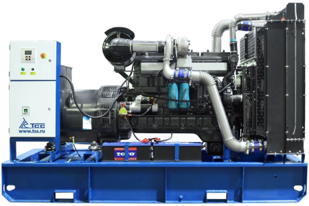 Дизельный генератор ТСС ЭД-250-Т400 в погодозащитном кожухе на прицепе фото