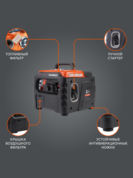 Бензиновый инверторный генератор PATRIOT iGX 1200 фото