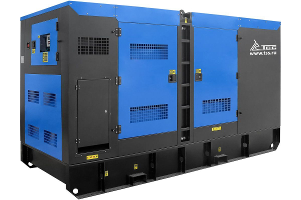 Дизельный генератор ТСС ЭД-250-Т400 в шумозащитном кожухе на прицепе 025292 2-х тактный фото