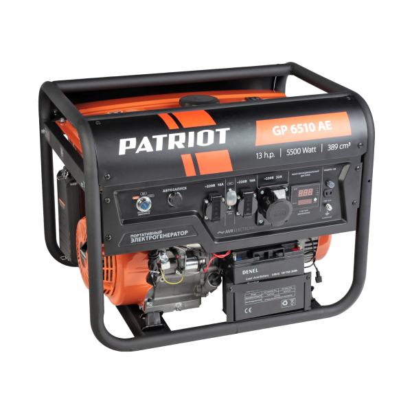 Бензиновый генератор PATRIOT GP 6510 AE фото