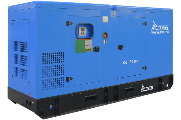 Дизельный генератор ТСС ЭД-150-Т400 в шумозащитном кожухе на прицепе 025139 2-х тактный фото