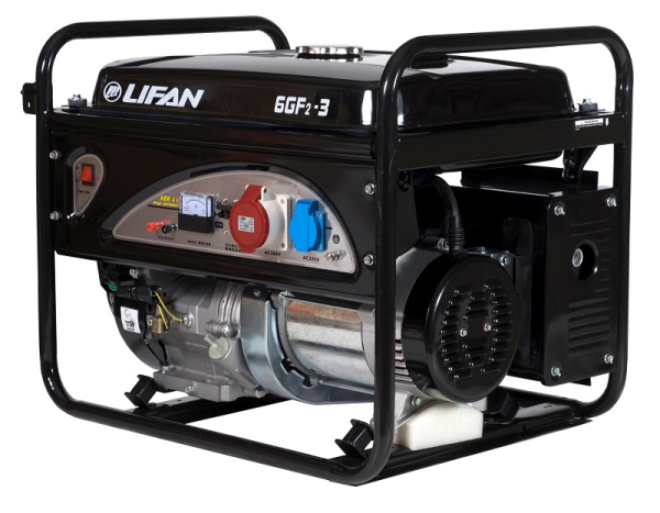 Бензиновый генератор Lifan 6 GF2-3 (LF7000-3) на колесах фото