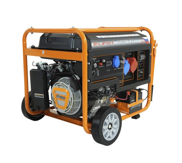 Бензиновый генератор Lifan 10500EA-3U с датчиком моточасов (с мощн без огранич при 1-но и 3-х фазном режиме) Бензиновый генератор Lifan 10500EA-3U с датчиком моточасов (с мощн без огранич при 1-но и 3-х фазном режиме) фото