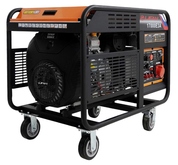 Бензиновый генератор Lifan 17000E3A 2-х тактный фото