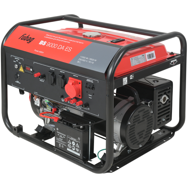 Бензиновый генератор Fubag BS 9000 DA ES (трёхфазный) + Комплект колес и ручек + Моторное масло Fubag Extra в ПОДАРОК для газового котла фото