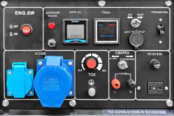 Бензиновый сварочный генератор ТСС GGW 6.0/250D-R Бензиновый сварочный генератор ТСС GGW 6.0/250D-R фото